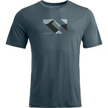 ORTOVOX Funktionsshirt Herren 140 Cool Landscape dunkel arktisch grau