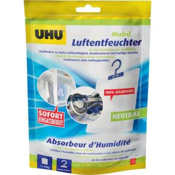UHU Auto Wiederverwendbarer Luftentfeuchter 300 g schwarz