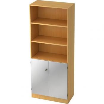 Schrank SIGNA K 6770 SG – 5OH, abschließbar, Knauf, Buche/Silber