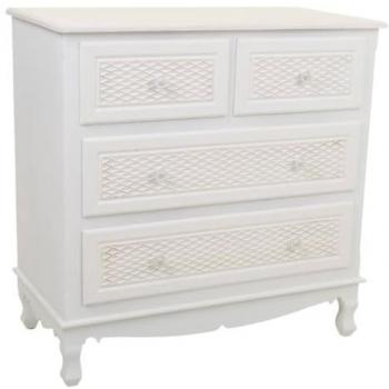 Comoda de madera color beige 80,5x40x81h cm