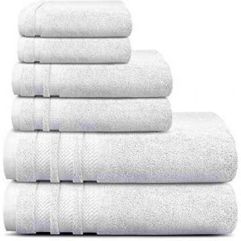 TRIDENT Extra Large Cotton Towels, Luxury Hotel Collection, 6 Piece Set