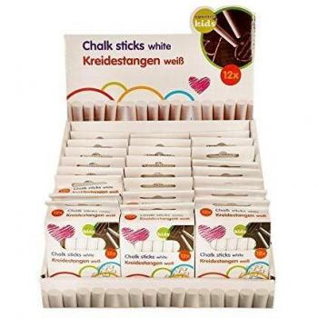 Schulkreide‑Stangen, 12‑er Pack in Weiß