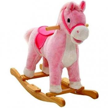 VidaXL Plush Rocking Horse 65x32x58 cm Pink