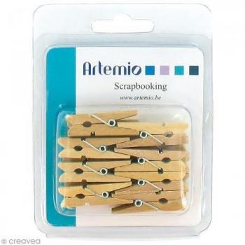 Artigianato Artemio: Mollette in Legno – 16 pezzi