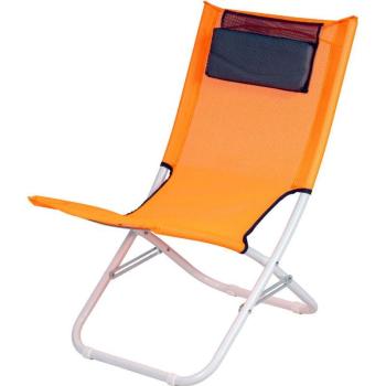 Spiaggia Pieghevole Bakaji – Neon Arancione con Cuscino Comfort