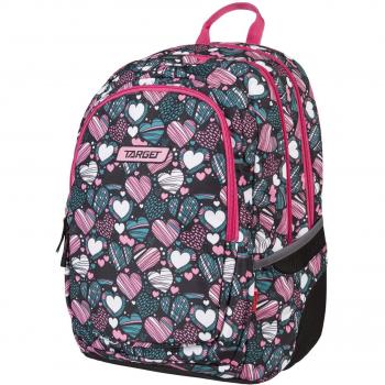 Sac à dos unisexe Target Cible 3 fermetures éclair 600D PVC L Endless Love 24L