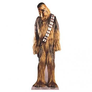 Weißes Pappmodell Chewbacca – 195 cm – Star‑Wars – lebensgroße Figur