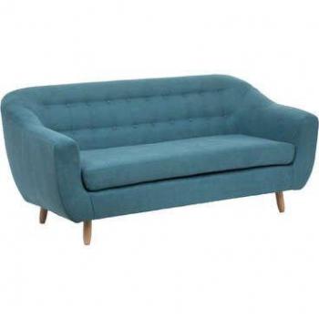 Atmosphera Sofá de 3 Plazas en Diseño Retrò y Color Azul Pato