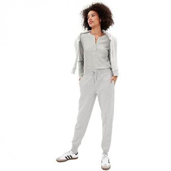 GAP Damen Jogginghose mit Logo-Stickerei, Grau, Größe XL Regular