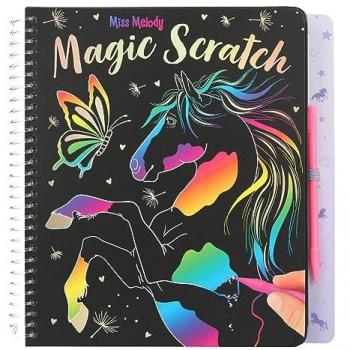 Miss Melody Scratch Book con 20 Páginas de Fantasía