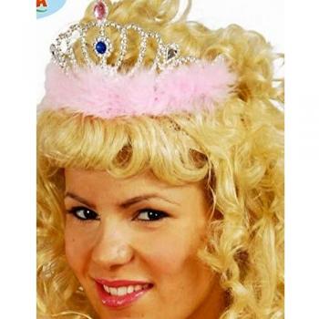 Tiara de plata con plumas