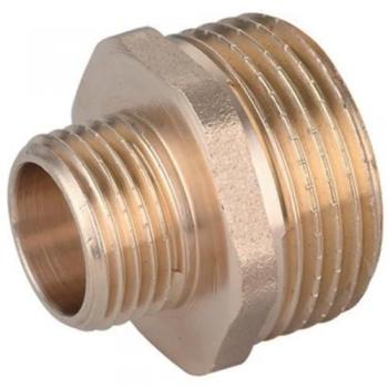 Nipplo dritto ridotto maschio in ottone giallo 2'' x 1''1/4