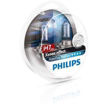 H7 Philips MasterDuty BlueVision Xenon Effect 24V 70W PX26d 2-pack