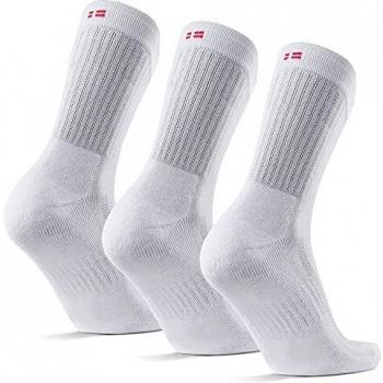 DANISH ENDURANCE Weißes Crew Socken-Set, 3 Paare, EU 39-42