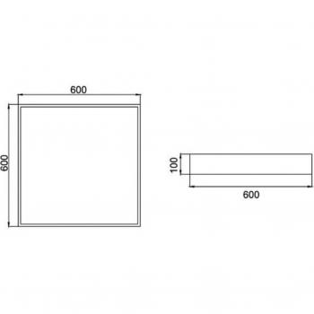 BRUMBERG 60x60cm Biro Square DALI Dimmable LED Silver 3000K