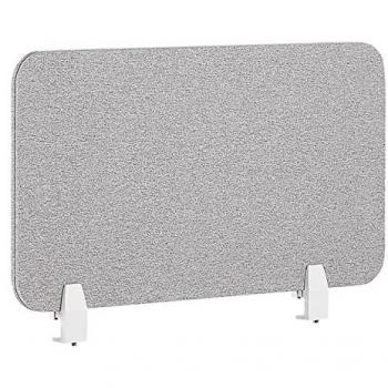 Light Grey Acoustic Desk Divider Panel 80 x 40 cm PET Fabric