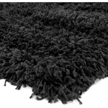 Tapis à poils longs 160 x 230 cm Noir