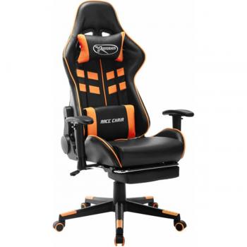 Silla de E-Sports con Reposapiés Cuero Sintético