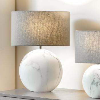 Large Marble Effect Ceramic Table Lamp