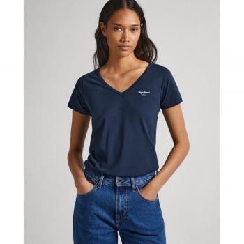 Pepe Jeans T-Shirt Corine PL505305 Dunkelblau Regular Fit