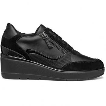 Geox Damen Sneaker D ILDE Schwarz 37 EU