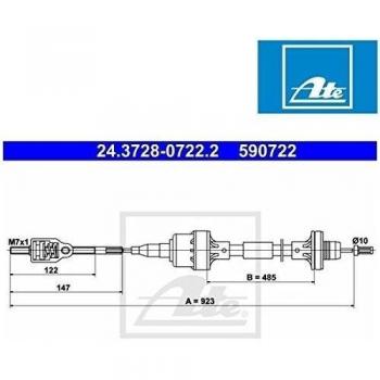 Cable de embrague ATE 24.3728-0722.2