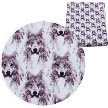 50x145cm Dog Print Polyester Cotton Fabric for DIY Sewing