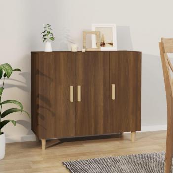 Buffet Chêne marron 90x34x80 cm Bois d'ingénierie