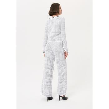 Palazzo Jacquard com Listras Flared
