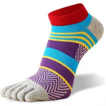 Chaussettes à orteils en coton pour hommes, 5 paires, couleurs vives, très bon élastique
