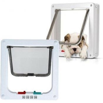 Small Pet Flap Door with 4-Way Lock