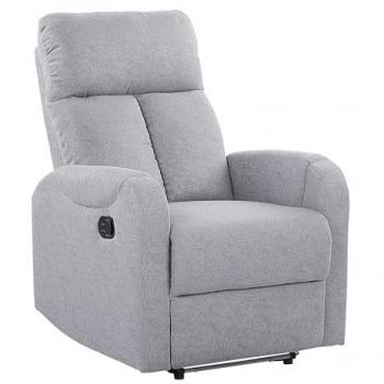 BELIANI RGB‑Fernseh-Sessel Grau – Polsterbezug verstellbar, Salon
