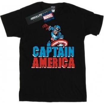 Marvel Girl Captain America Cotton Shirt, White, XL