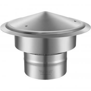 Couvercle de cheminée anti‑oiseaux VEVOR Φ150 mm, acier inoxydable 304, base ronde