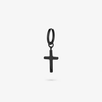 Pendientes de hombre de acero negro