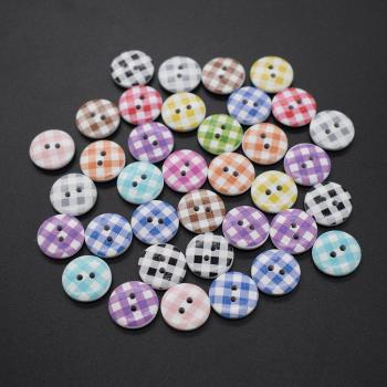 50pcs Colorful Wooden Buttons for DIY
