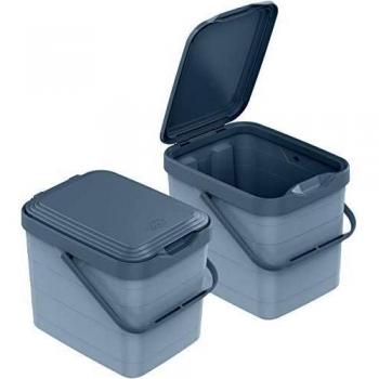 Cubo de reciclaje fijación pared 8L gris