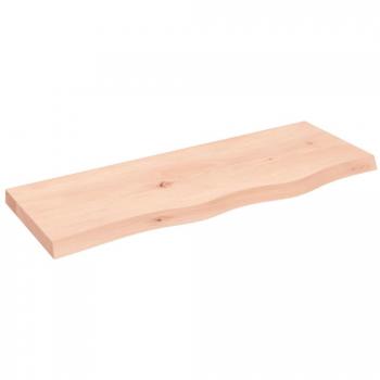 Estante de pared vidaXL de madera maciza de roble sin tratar 80x30x4 cm