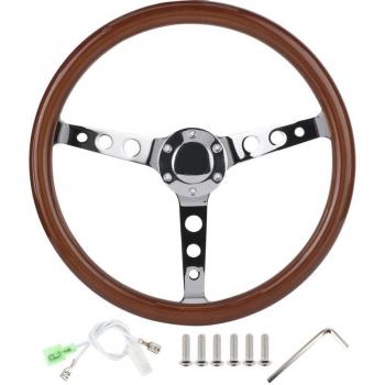 Klassisches 15 Zoll Holzlenkrad