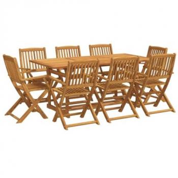 VidaXL 9-tlg. Essgruppe für den Garten 180x90x75 cm aus Akazienholz
