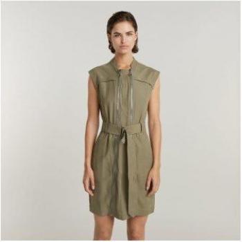 Robe sans manches vert multi-zip – G-Star