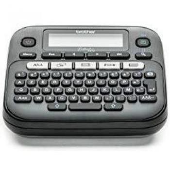 Compact Office Label Maker PT‑D210 with 12 mm TZe Tape (Yellow/Black/White/Grey)