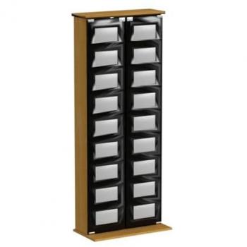 Black Glass Media Storage Shelves for 344 CDs and 128 DVDs/Blu-rays