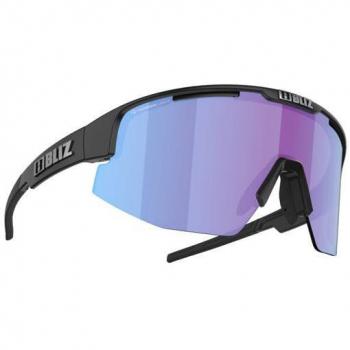 Bliz Matrix Small Brille mattschwarz mit blauen/lilanen Nano Optics Nordic Light Gläsern