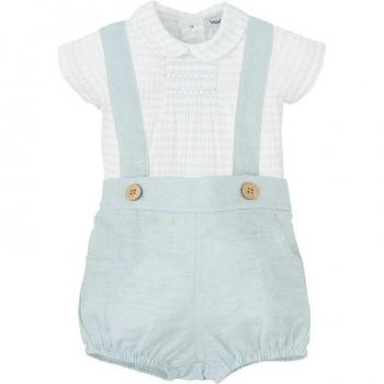 Ropa de Bebé Niño: Camisa Rayas y Short Liso
