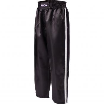 White Satin Kwon Kid's Kickboxing Trunks