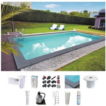 KWAD Rechteckpool „Rechteck‑Randstein BMD“ – Set, 700×350 cm