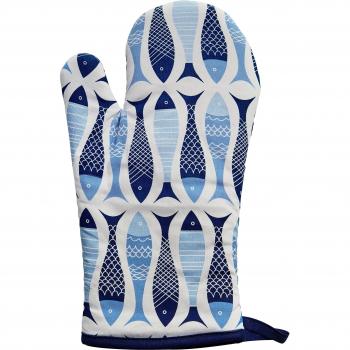Blue Quilted Heat Shield Oven Glove – Pisces Kitchen
