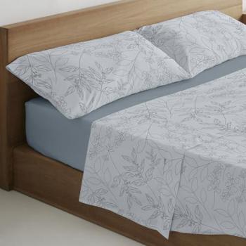 Sábanas Circe color acero para cama de 150 cm