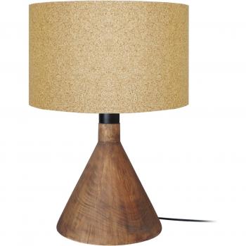 Lámpara de Mesa Natural Corcho Baticalloa, Diámetro 30 cm y Altura 50 cm